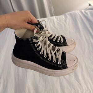 Women’s Black Hi Top Platform Converse